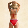 Women's Vibrant Color-Block Bikini Set for Beach Glamour - Cupshe - 4 of 4