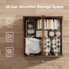 Lift Top Wood Square Center Table with Charging Station, Rustic Coffee Table - 3 of 4