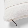 Oversized Oblong Faux Fur Channeled Decorative Throw Pillow - Threshold™ - image 4 of 4