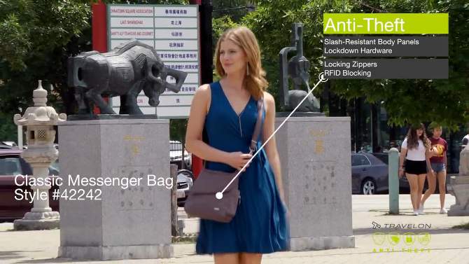 Travelon RFID Anti-Theft Messenger Bag, 2 of 7, play video