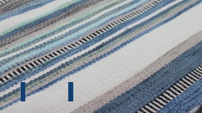 Navy Blue Rectangular Synthetic Flat Woven Indoor/Outdoor Rug