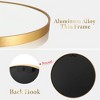 Spassway 28"H x 28"W Round Versatile Decorative Aluminum Alloy Mirror Art Designs for Living Room Bedroom Entryway Office Home Black/Gold Available - 4 of 4