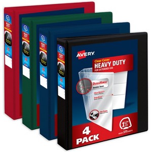 Avery Heavy-Duty View 3 Ring Binders, 1.5 Inch One Touch Slant Rings, 375-Sheet Capacity, DuraHinge, 2.1 Inch Wide Spine, Customizable Clear Cover and - 1 of 4