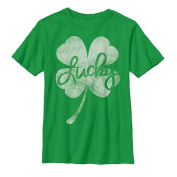 Boy's Lost Gods St. Patrick's Day Lucky Retro Shamrock T-Shirt