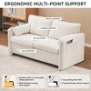 SeaCamel 001 Swivel Chair - 360° Rotating, Chenille Fabric, High-Resilience Cushion, Ergonomic for Living Room/Bedroom/Office - Ivory White - 4 of 4