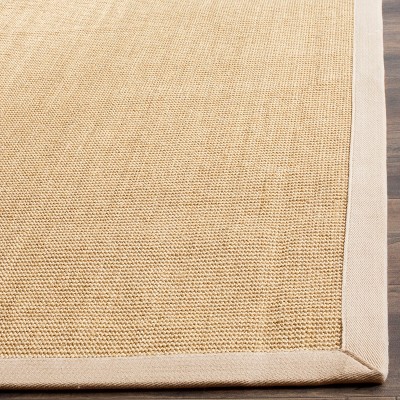 Natural Sisal Maize Wheat 3' x 5' Area Rug with Non-Slip Backing