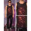 Lars Amadeus Men's Sparkly Sequins Crew Neck Party Club Metallic Tank Top - 4 of 4