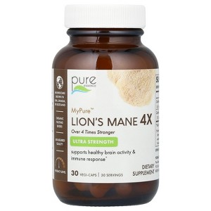 Pure Essence MyPure™, Lion's Mane 4X, Ultra Strength, 30 Vegi-Caps - 1 of 4