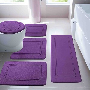 BAGOKIE 5 Piece Memory Foam Bathroom Rug Set - 1 of 4