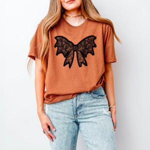 Simply Sage Market Lace Bow  Short Sleeve Tee - 1 of 4