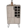 Gulches Light Gray L Bar Cabinet: Stylish Wine Storage for Narrow Spaces - 3 of 4