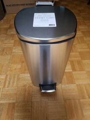 Best Buy: Honey-Can-Do 58 Liter Tall and Wide Stainless Steel Step Trash Can  with Lid Silver TRS-09336