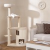 Costway Wooden Cat Tree 6-Level Cat Scratching Stand with 2-Story Cat Condo Modern Cat Furniture - 2 of 4
