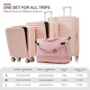 YONWAY Luggage Set 3 Piece ABS+PC Hardshell Suitcase Set,Carry on Luggage with USB Port & Cup Holder,TSA Lock,silent spinner wheels, for Men & Women - 3 of 4
