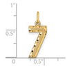 Black Bow Jewelry 14K Yellow Gold, Varsity Collection, Medium D/C Pendant Number 7 - 4 of 4