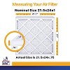 Filter King 21.5x24x1 Air Filter | 12-PACK | MERV 13 HVAC Pleated A/C Furnace Filters | MADE IN USA | Actual Size: 21.5 x 24 x .75" - 2 of 4