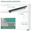 Vynxaria Retractable Awning - 10' x 8' Patio Sunshade with Manual Crank Handle - Green - 4 of 4