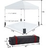 Pop Up Canopy Tent, Portable Sun Shelter with Patent Center Lock, Portable Wheel Bag, 3 Adjustable Heights, Waterproof & Uv Protection - 3 of 4