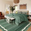 Lahome Machine Washable Gradient Border Wave Floor Mat-Soft Carpet for Living Room, Bedroom, or Entryway - 3 of 4