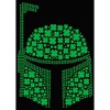 Juniors Womens Star Wars St. Patrick's Day Boba Fett Clover Helmet Racerback Tank Top - 2 of 4
