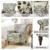 Set of 2 Araceli Traditional Wooden Upholstered Floral Armchair with Wingback and Nailhead Trim | ARTFUL LIVING DESIGN - 4 of 4