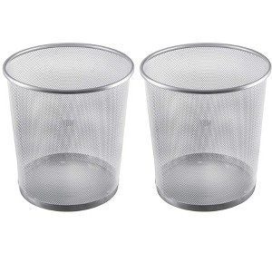 YBM Home 4.75 Gallon Steel Mesh Round Open Top Waste Basket Trash Can, Pack of 2 - 1 of 1