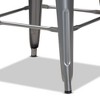 4pc Horton Metal Stackable Barstool Set Gray - Baxton Studio: Upholstered Polyester, Fixed Height - 4 of 4