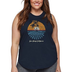 LA Pop Art Women's Word Art Tank Top - Cities In San Diego - 1 of 4