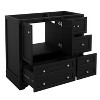 YOOCOZZ 36" Freestanding Bathroom Vanity with Solid Wood,4 Storage Drawers and Soft Closing Doors-Black(Sink Not Included) - 2 of 4