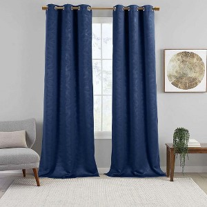 Egyptian Linens Virginia Blackout Weave Grommet Curtain Panels (Set of 2) - 1 of 4