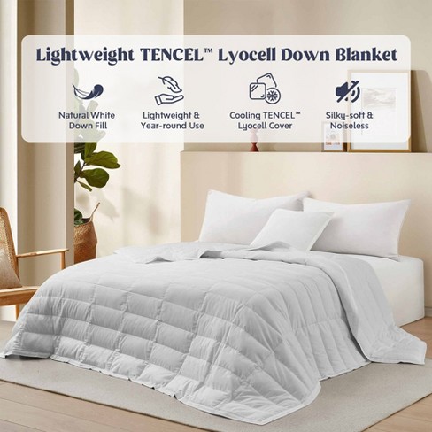 Light best sale down blanket