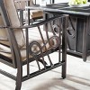 4pk Aluminum Outdoor Deep Seating Club Chairs with Polyester Cushions - Antique Copper/Tan - Oakland Living: Weatherproof, Rocking - 4 of 4