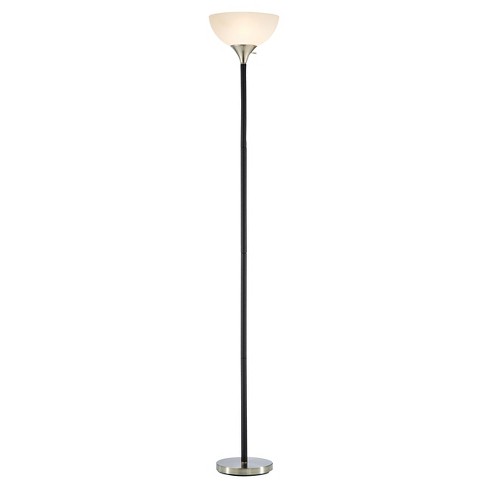 Gander Floor Lamp Black Adesso, 3 Way Floor Lamp With Shelves For Bedroom