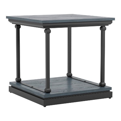 Tullymore Shelf Base End Table Antique Blue/Black - miBasics