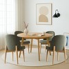 Upholstered Linen Dining Chairs with Solid Wood Legs, Modern Armless Fabric Chairs for Dining Room or Kitchen Table-Maison Boucle - 2 of 4