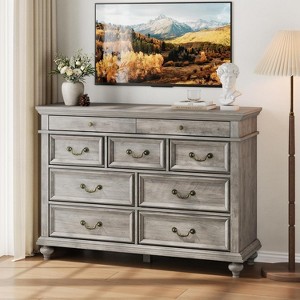 Jojoka 47" Farmhouse Dresser for Bedroom with 9 Drawers - 1 of 4