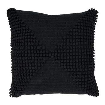 Saro Lifestyle Textured Woven Diamond Throw Pillow Cover