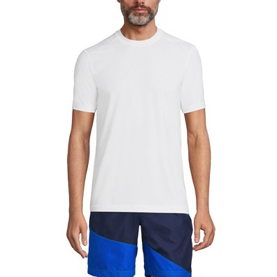 Maillot De Bain Rash Guard Lands End Enfant Manches Courtes - Taille L/14, UPF 50+, Bleu, Occasion Très Bon état