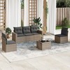 vidaXL Garden Sofa Set Gray PE rattan Large Modular Garden Sofa Set - 2 of 4