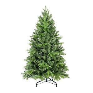 NAYSAYE 5FT Christmas Tree Full Realistic Green Pine with Mixed PE PVC Needles for Holiday Home Decor, Green, 33"*33"*60" - 1 of 4