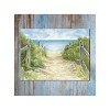 Cottage Garden West of The Wind Along The Cape Blue, Green, Tan 40 x 30 Inch Waterproof Gallery Wrapped Canvas, Outdoor Garden, Yard, Patio All - 2 of 2