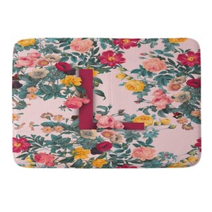 Deny Designs Burcu Korkmazyurek Summer Botanical Monogram Memory Foam Bath Mat - 1 of 4