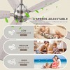 Ceiling Fans with Lights and Remote - 52 Inch Flush Mount Ceiling Fan with Noiseless Reversible DC Motor Timer LED Ceiling Fan for Bedroom Living Room - 4 of 4