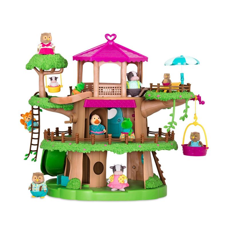 Li&#39;l Woodzeez Toy Treehouse with Elevator 22pc - Treehouse Playset, 3 of 10