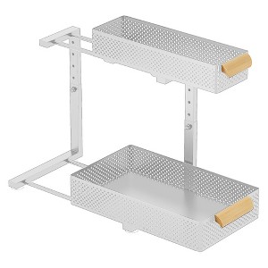 Under Sink Organizer, 2 Packs 2 Tier Under Sink Organizers and Storage, Slide Out Pull Out Cabinet Organizer Shelf - 1 of 4