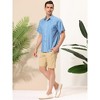 Lars Amadeus Men's Summer Striped Shirts Short Sleeves Button Down Beach Color Block Shirt - 4 of 4