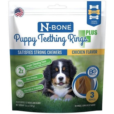 N-Bone Puppy Teething Rings Plus Chicken Flavor (3 count)