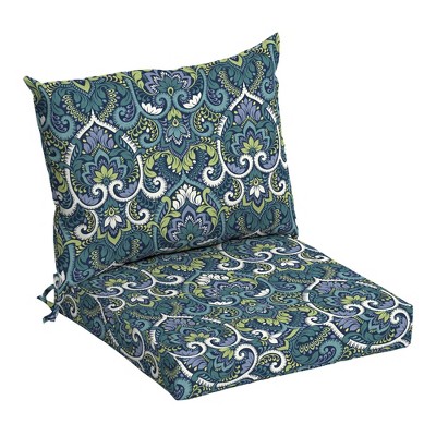 Arden Selections Outdoor Dining Chair Cushion Set Sapphire Aurora