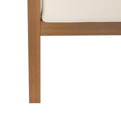 Montez 4-Piece Teak Brown and Beige Outdoor Set with Accent Pillows