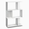 White three-layer simple household bookshelf - 3 of 4